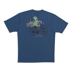 Quiksilver Waterman Octopus Tee Ensign Blue Mens XXL BNWT